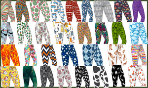 Several examples of rendered pants