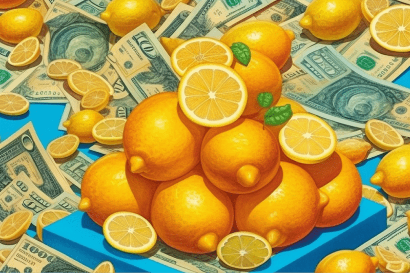 Illustration of lemonade proceeds.